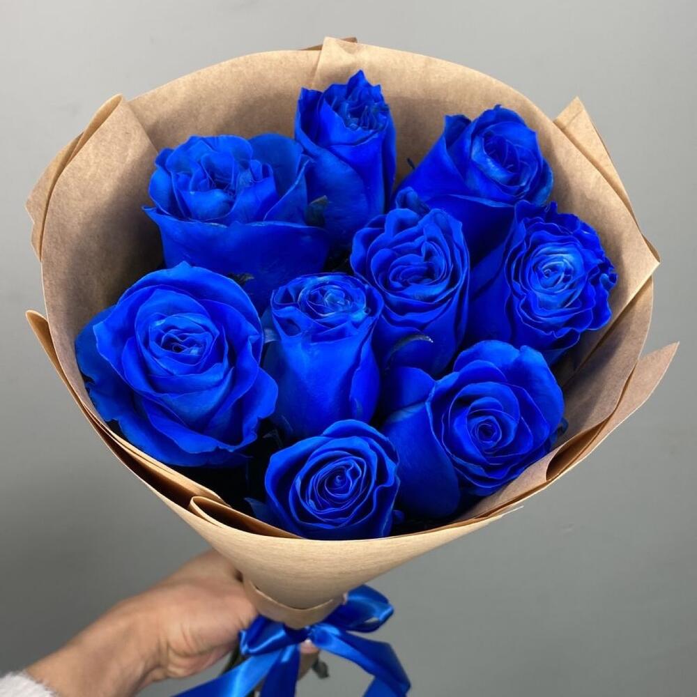 Букет 9 Синих Роз