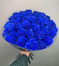 Букет из 25 синих роз 