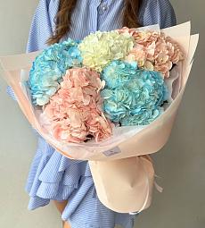 Букет из 5 Гортензий МОНО микс